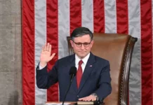 US Speaker Mike Johnson returns after tense standoff