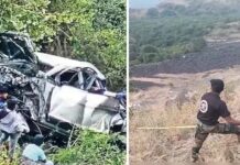 রাস্তা থেকে ছিটকে ৬০০ ফুট খাদে গাড়ি, করুণ পরিণতি ৬ যাত্রীর